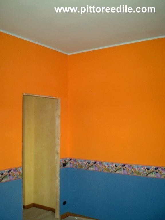 rivestimento arancione e blu