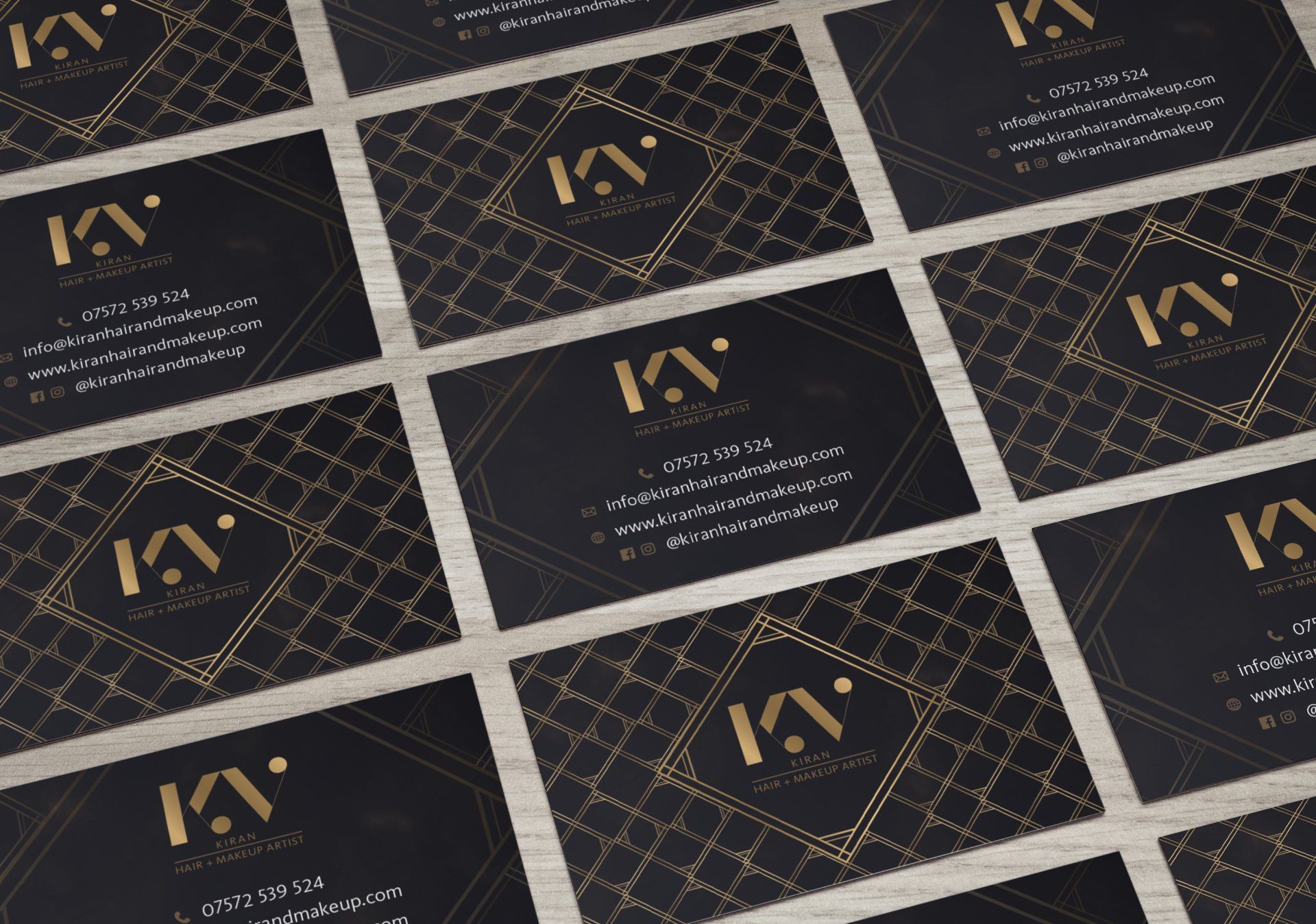 Kiran MUA Business Cards