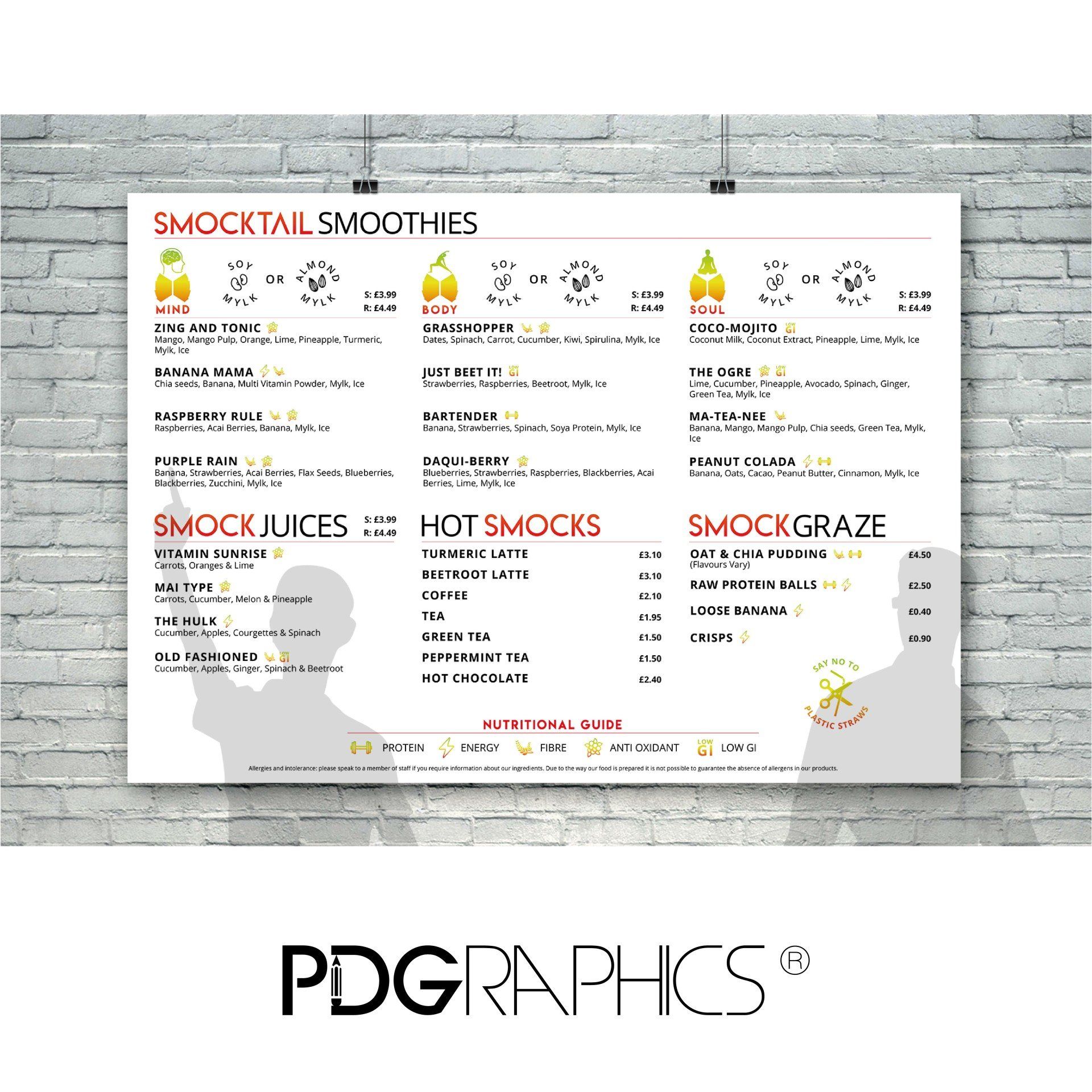 Smocktail Menu