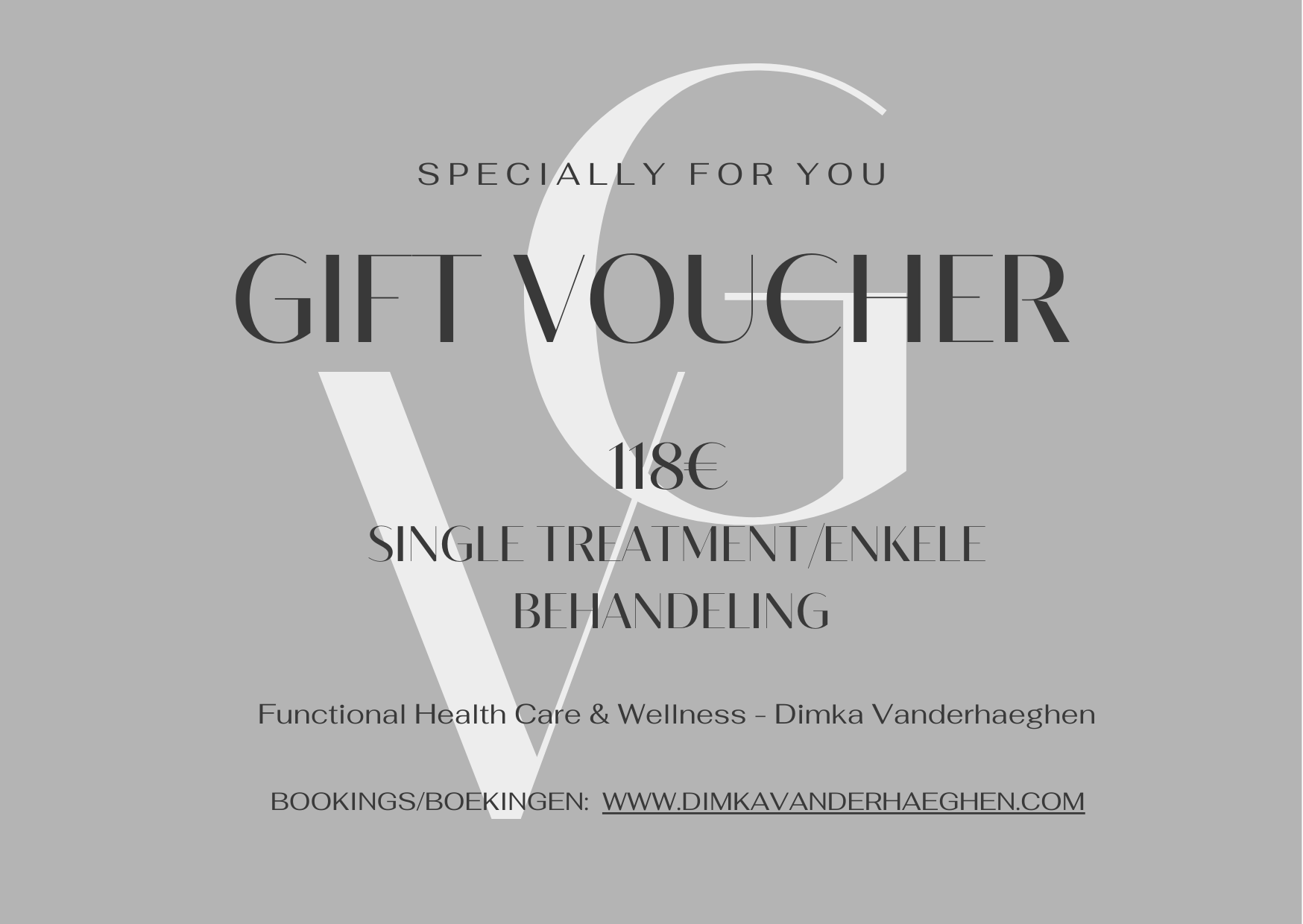 Gift voucher with the text