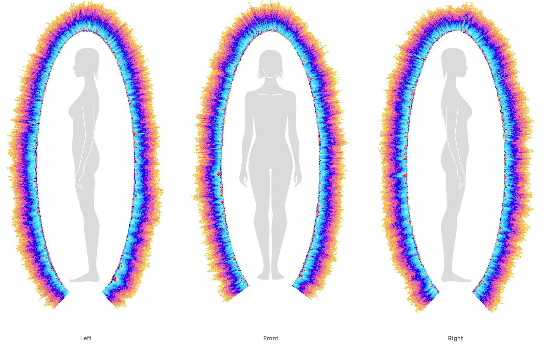 A person presses a finger against a white Bio-Well device. The device has a floral design on the front.