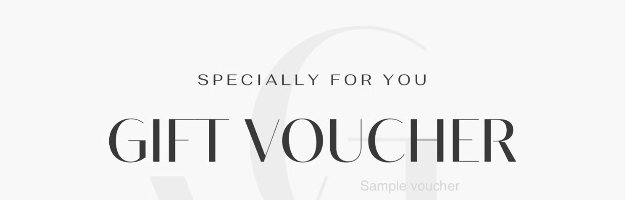 Gift voucher with the words 