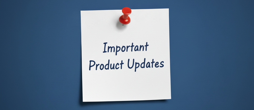 A white note pinned to a blue background with the text 