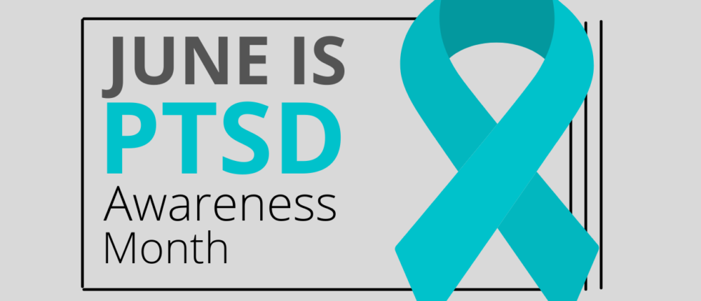 Teal ribbon for June PTSD month
