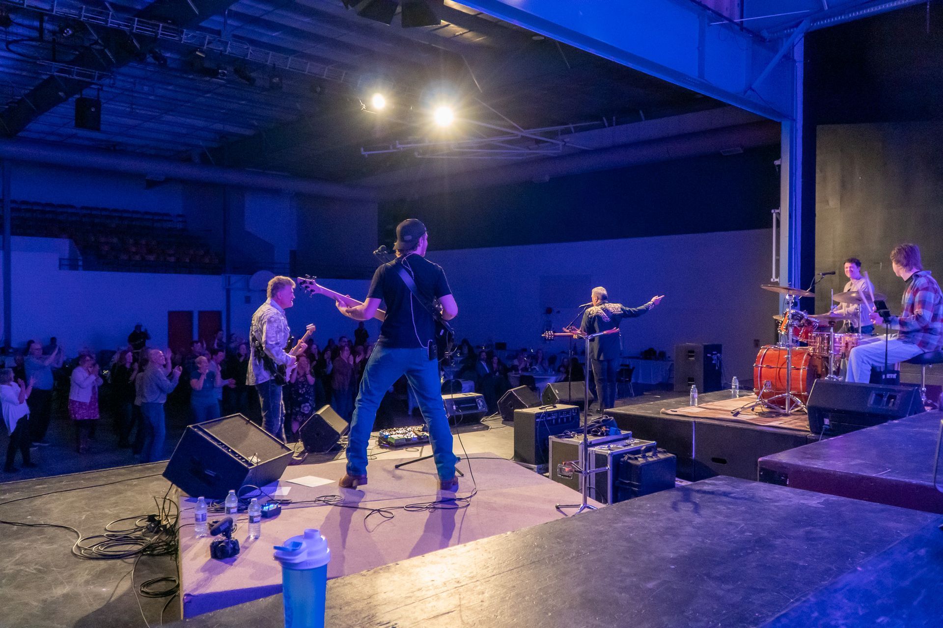 band playing in Heritage Common