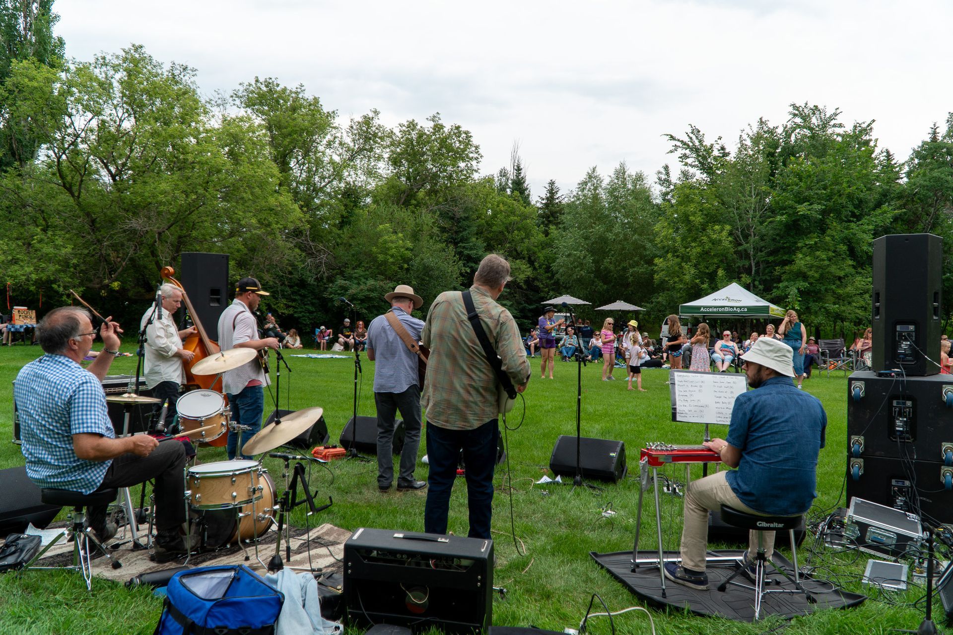 Outdoor space with band playing Heritage Common