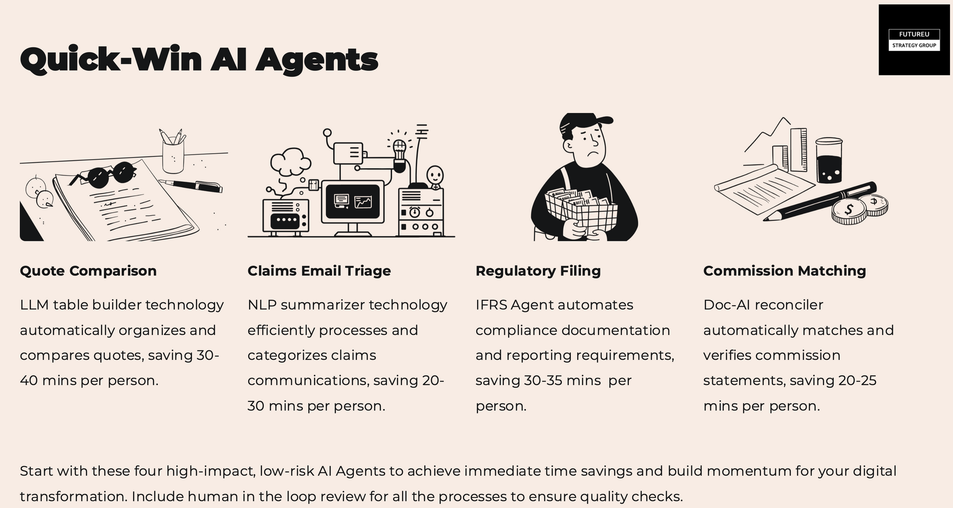 A flyer for quick win ai agents  