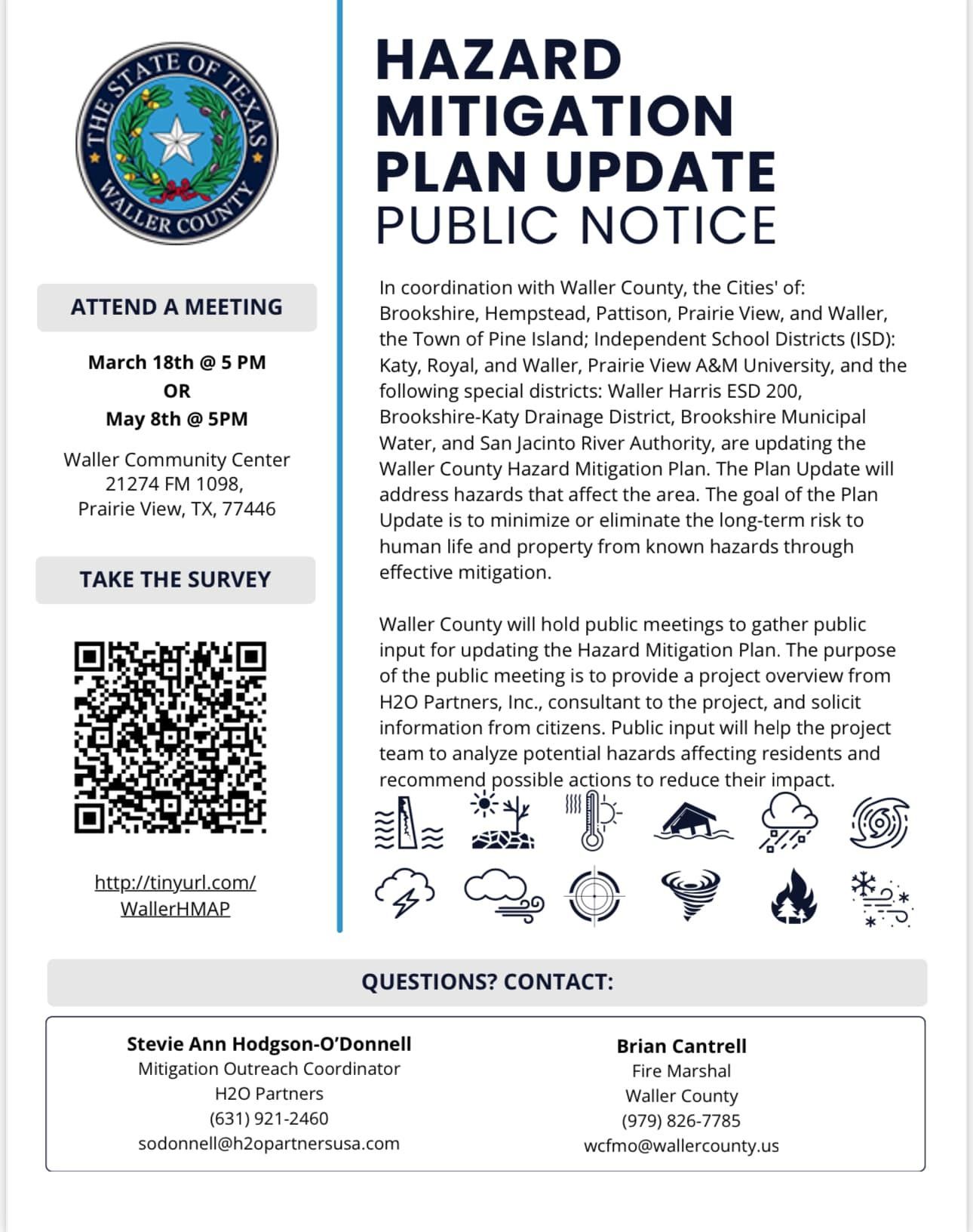 Hazard Mitigation Plan Update Flyer