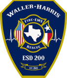 A badge for waller harris esd 200 fire and ems rescue
