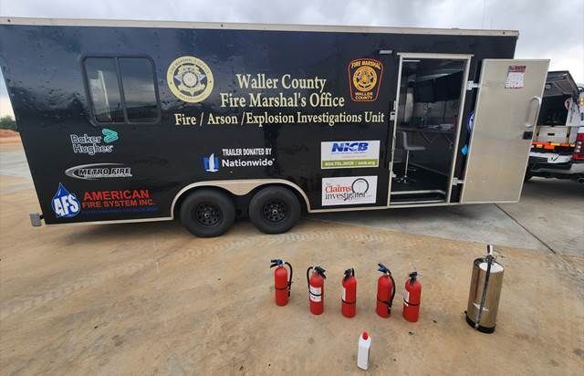 A trailer for the walter county fire marshal 's office