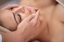 A Woman getting a face treatment — Palm Beach Currumbin Injectables in Currumbin, QLD