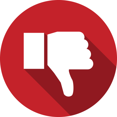 red thumbs down icon