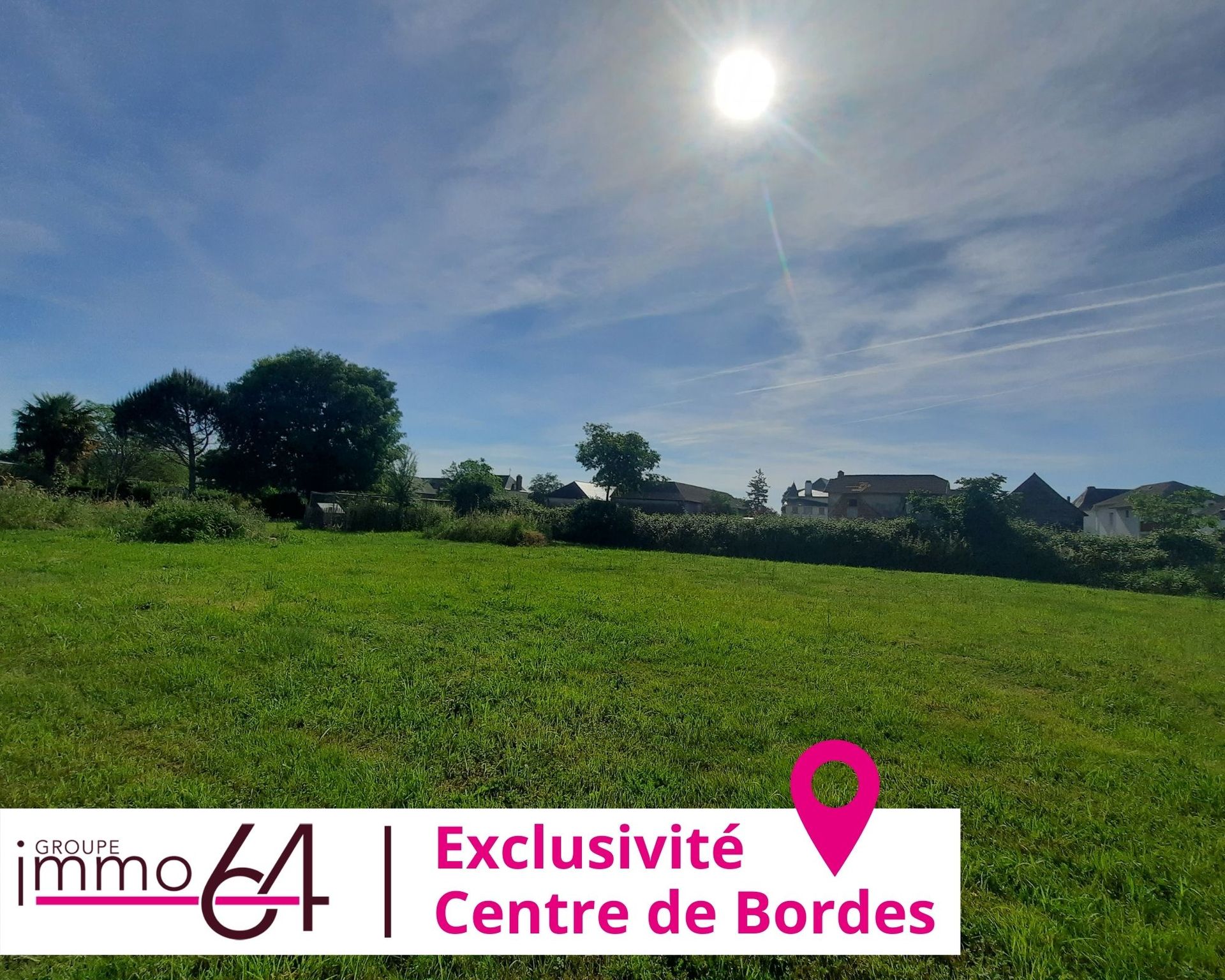 Terrain Bordes, Terrain vue Pyrénées Bordes, Terrain pas cher Soumoulou, Terrain entre Pau et Tarbes, Immo64 Soumoulou 