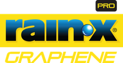 A yellow and blue logo for pro  rain x graphene