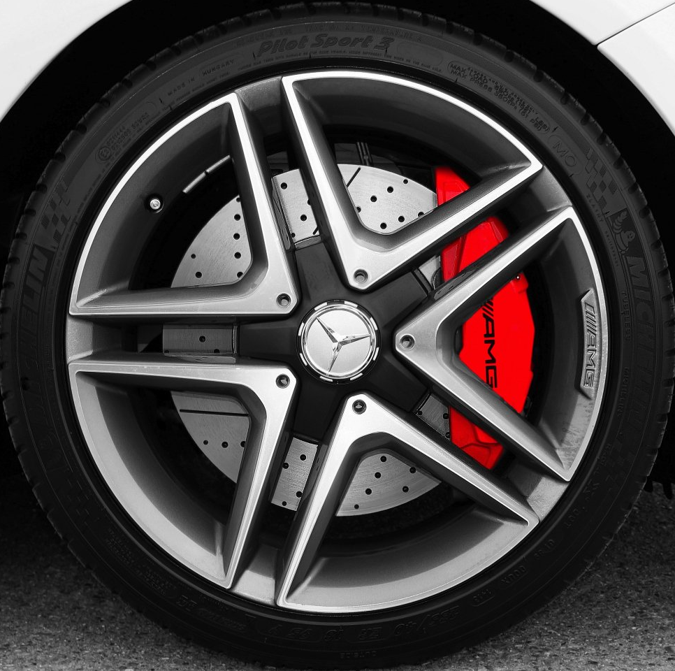 3 Step Wheel Cleaner image of car tire and wheel.