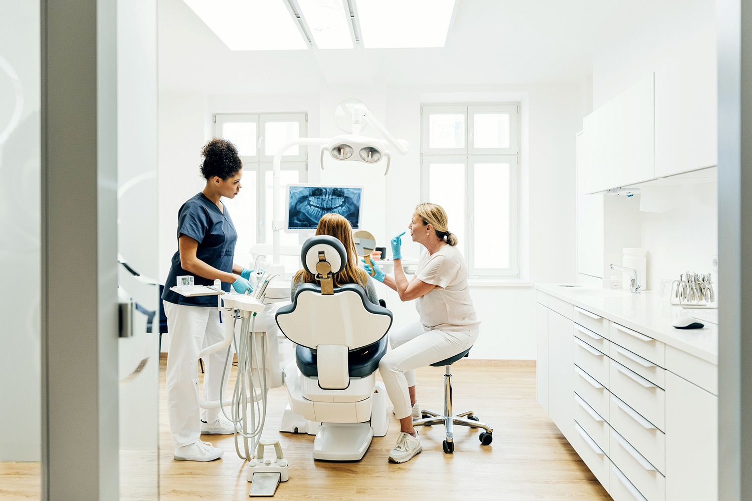 Dentist Checking the X-Ray — Fairfax, VA — Esthetic Dentistry of Fairfax