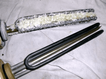 Old and new immersion element Old and new Megaflo immersion heater