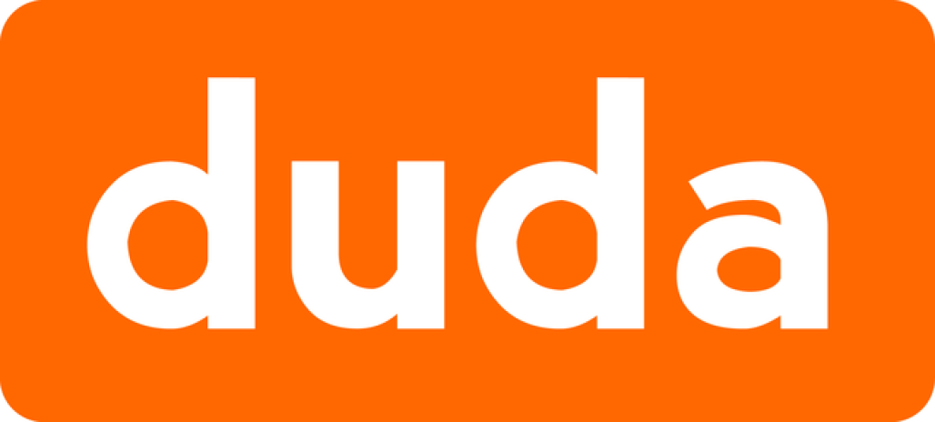 The word duda is written in white on an orange background