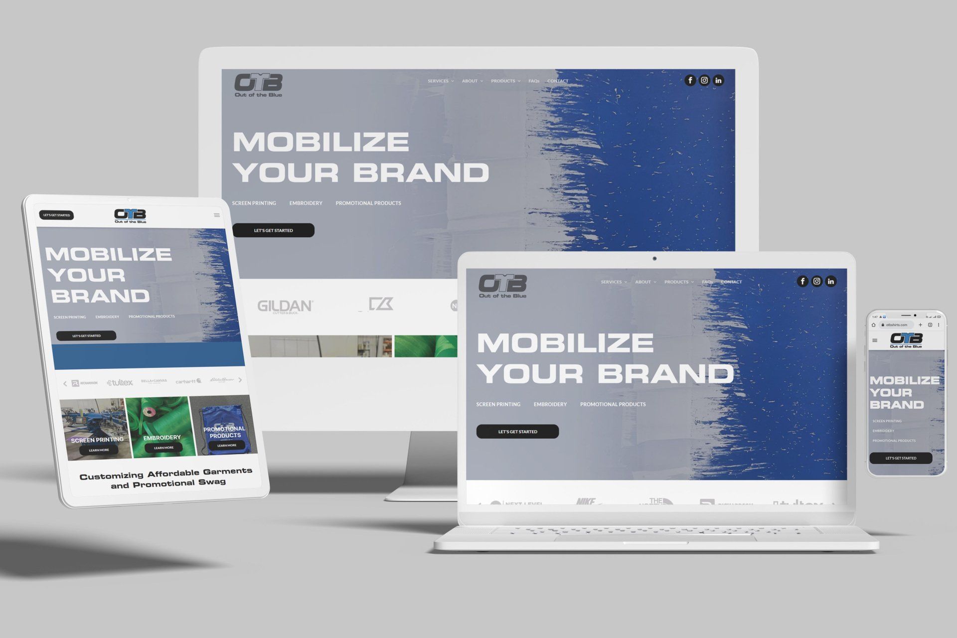 Duda Custom Screen Printing Website