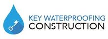 Logo for Key Waterproofing Construction: a blue water droplet with a key and text.