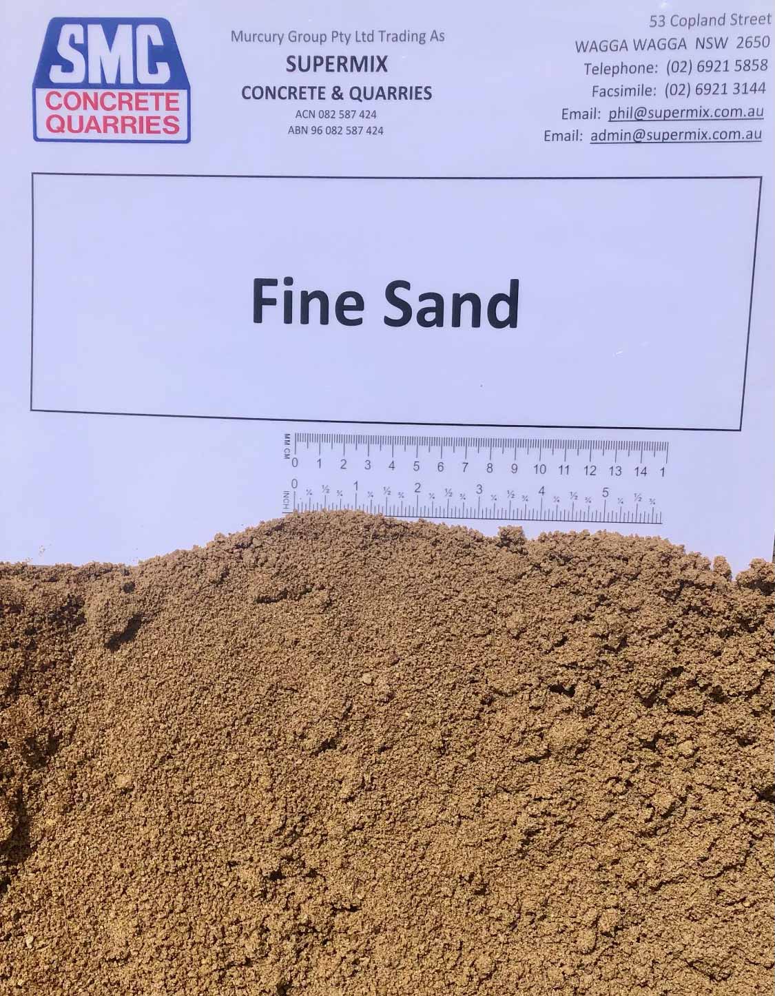 Fine sand | Wagga Wagga, NSW | Supermix Concrete & Quarries
