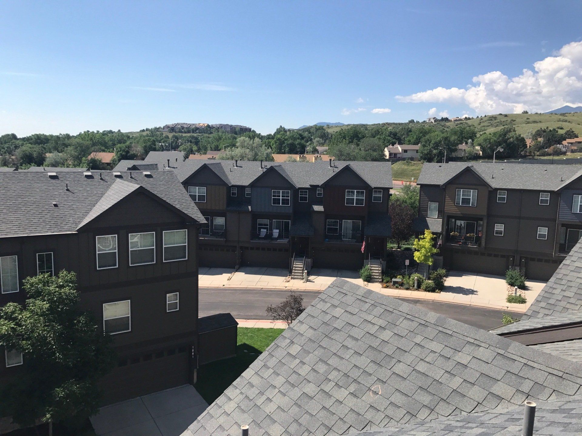 A multi-family complex has a new roof.