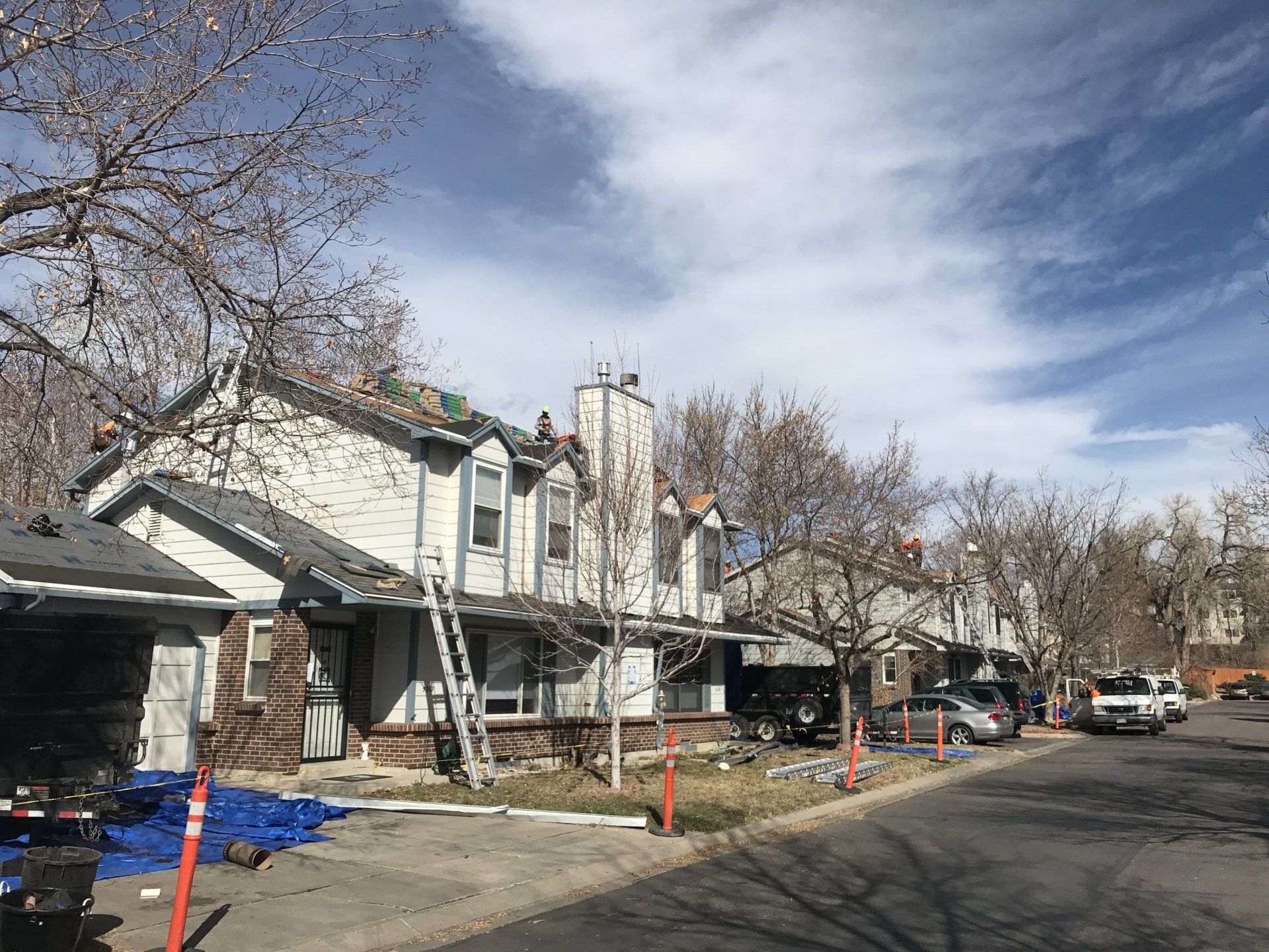 A view of the job site with some of our safety standards visible.