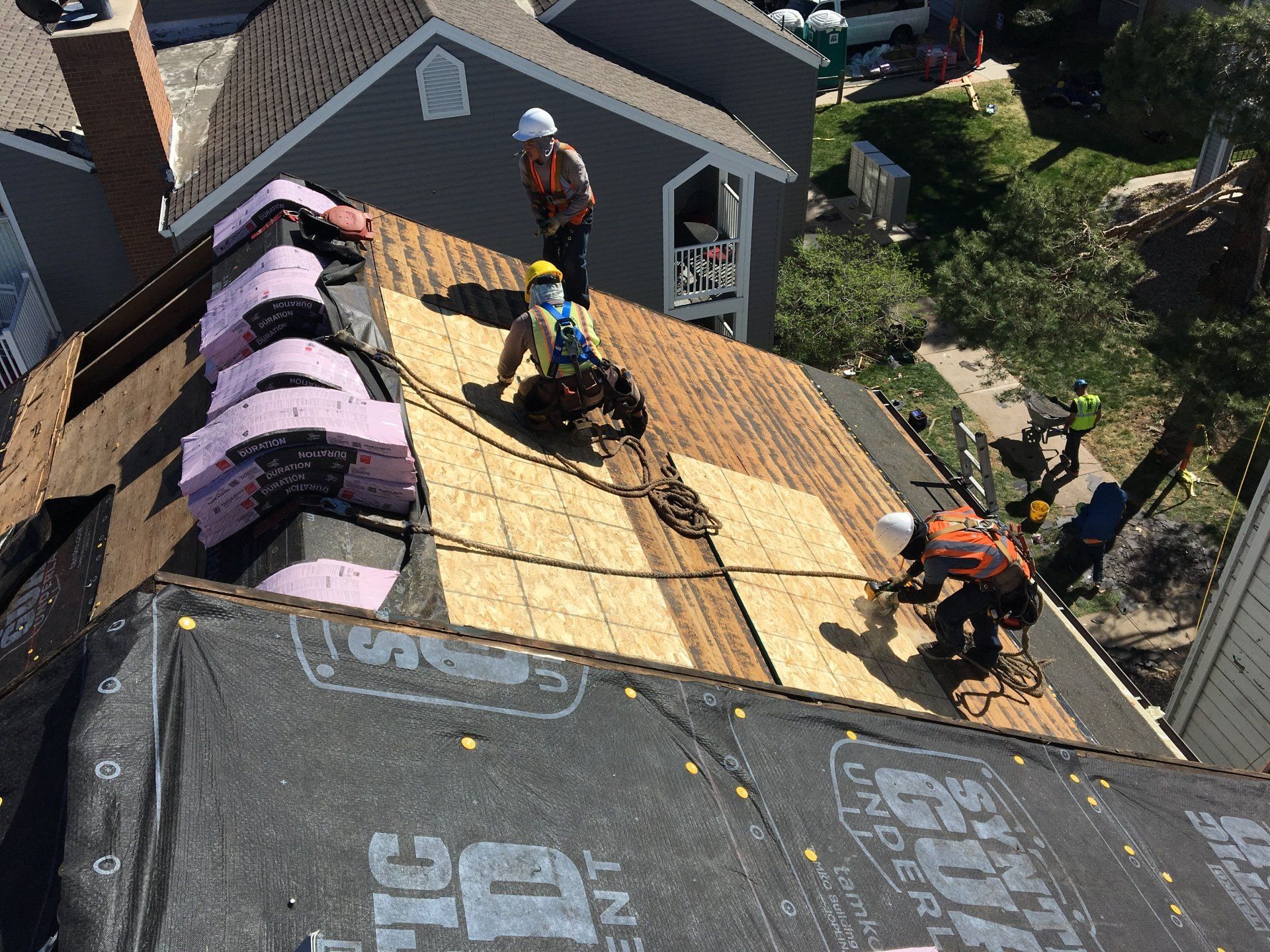 The roof is being prepped for a roof installation.
