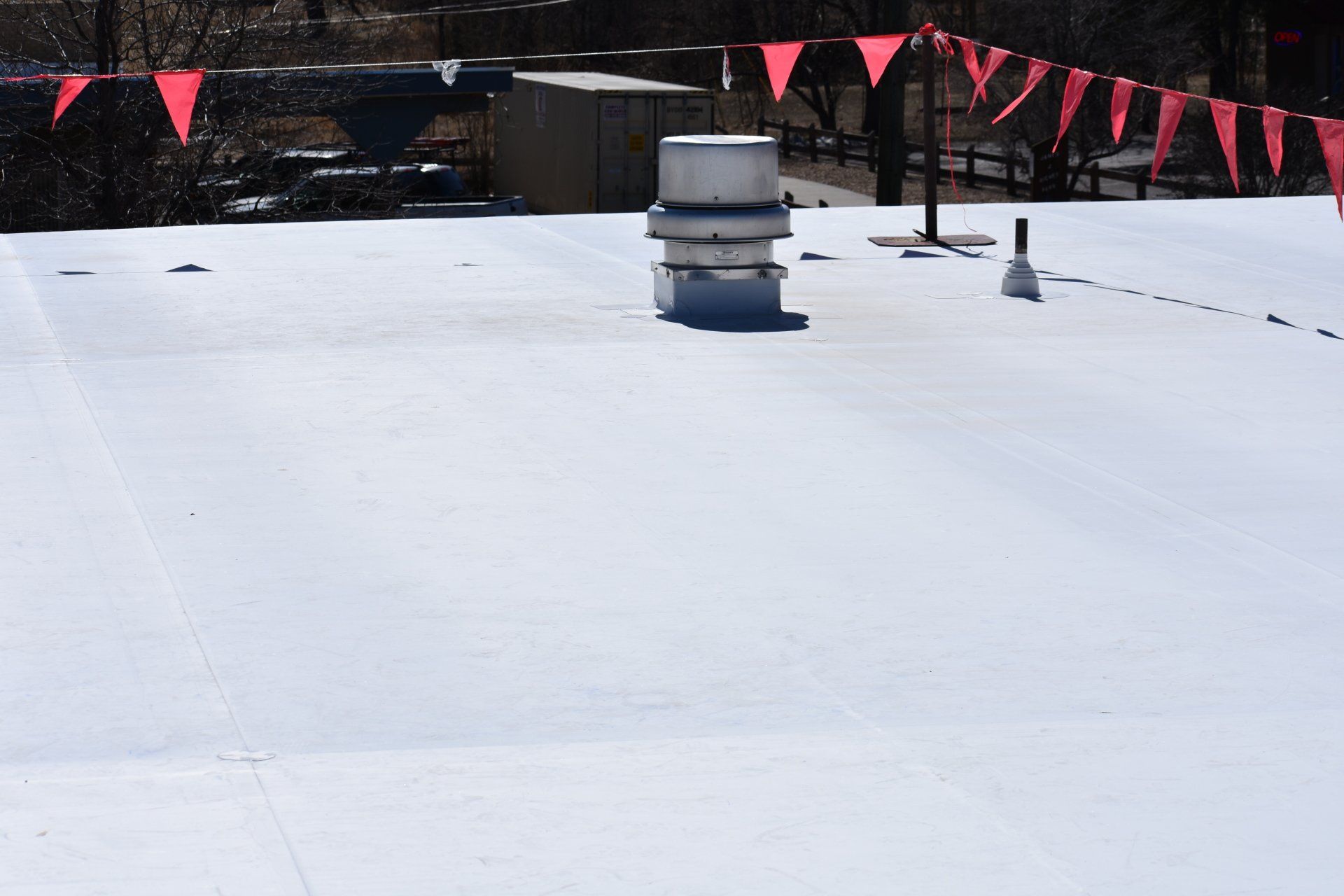 Dover roof with a fresh coating.