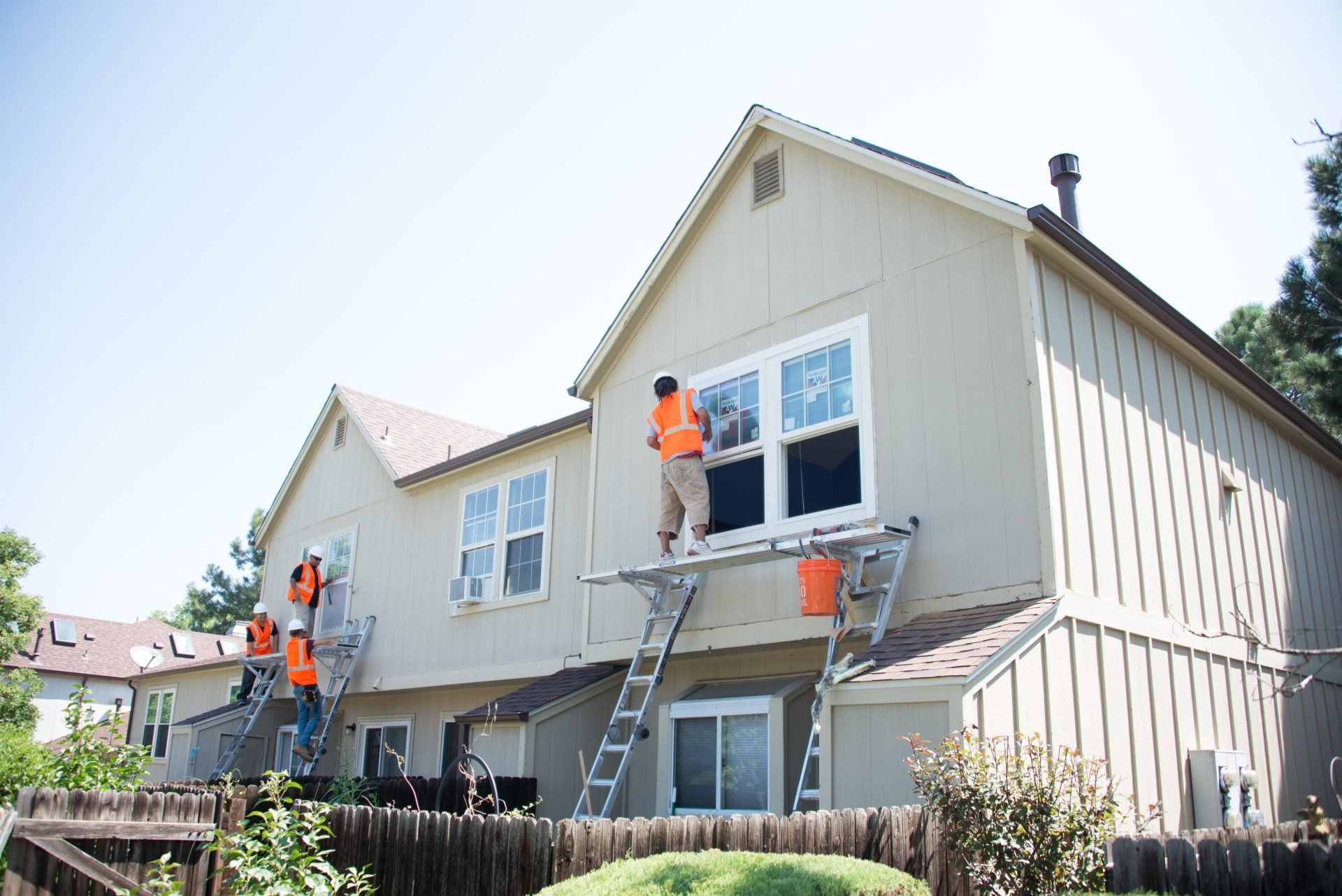 Image is of our team installing Andersen windows.