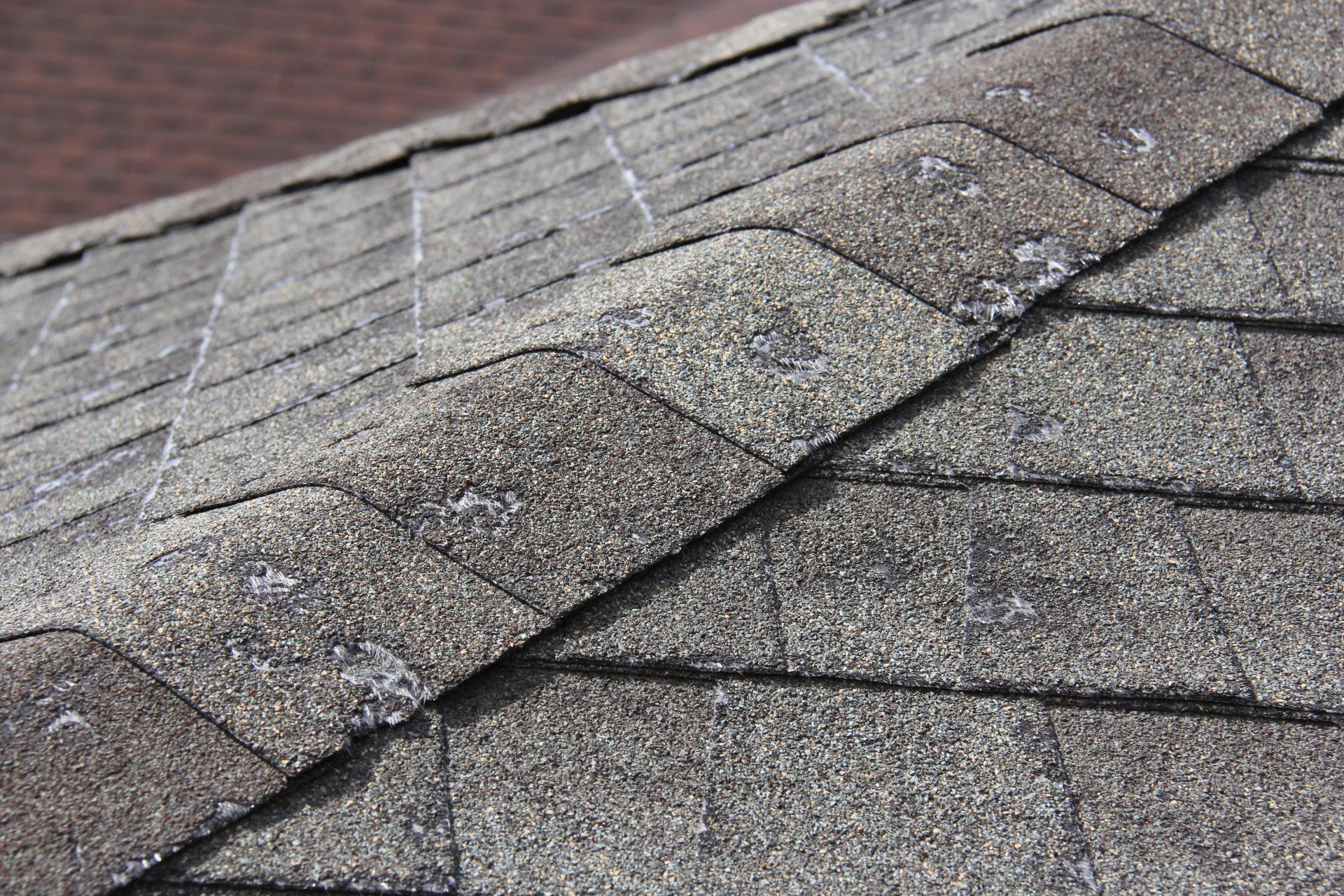 Example of hail damage.