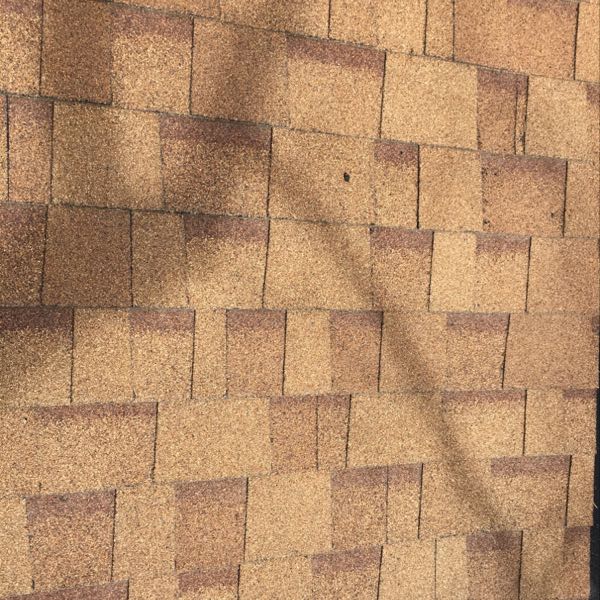 Repaired hole in roof - after.