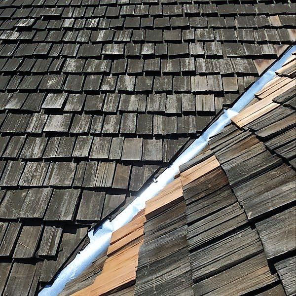 Replaced metal valley - after.