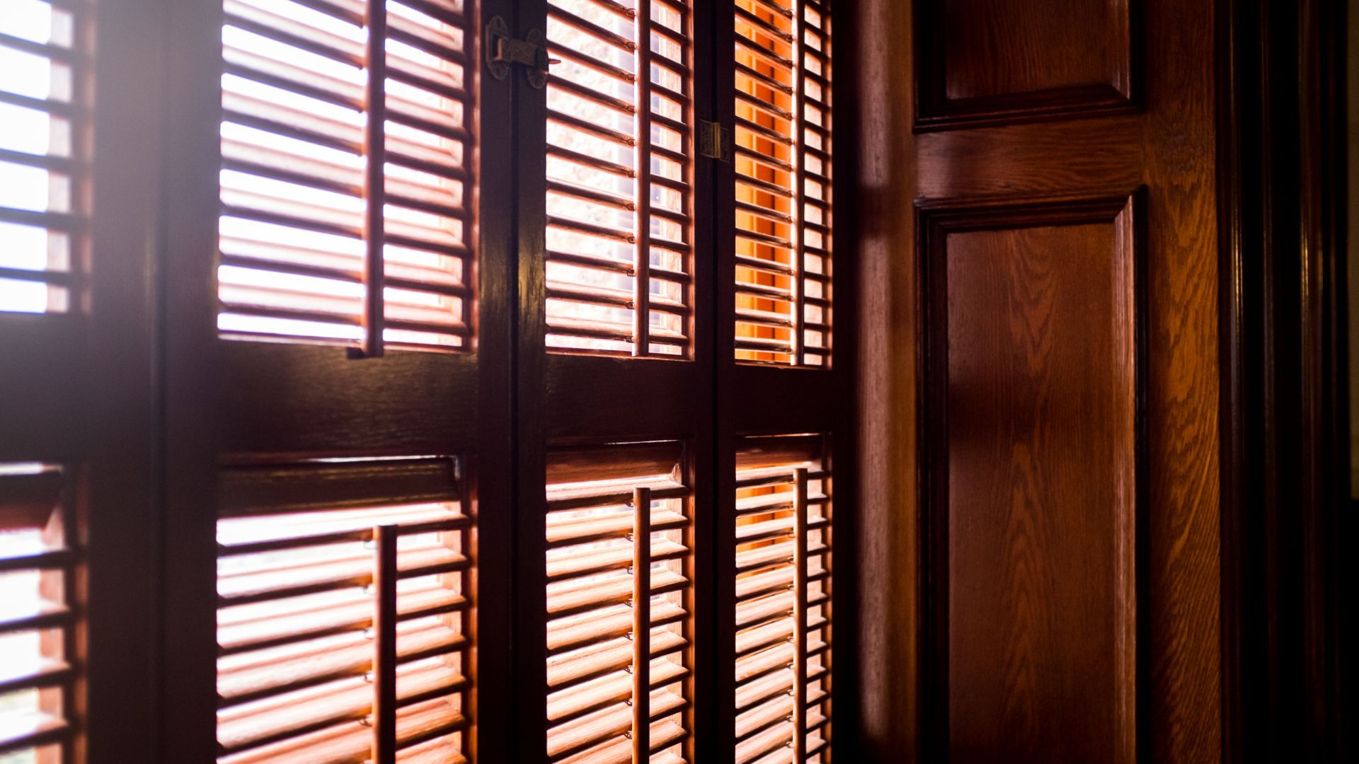opening white shutters