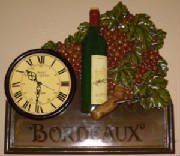 Dewberry Bordeaux, Wine Bottle and Grapes — Dallas, Texas — TicToc Clock Shop