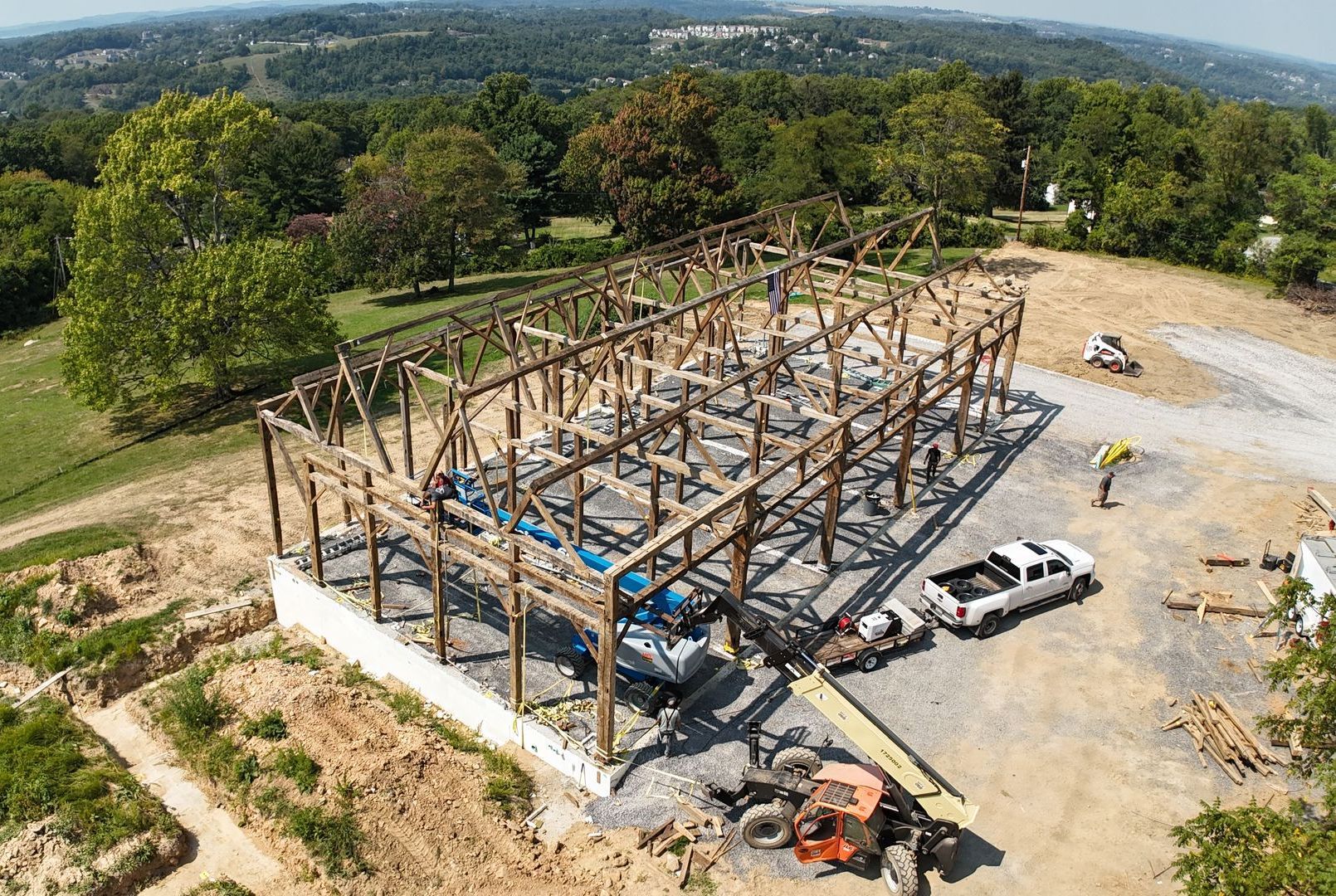 barn frame reused for a home 