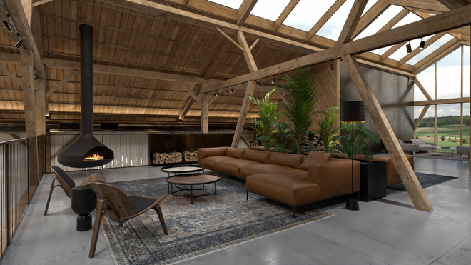 heritage timber frame converted into a house