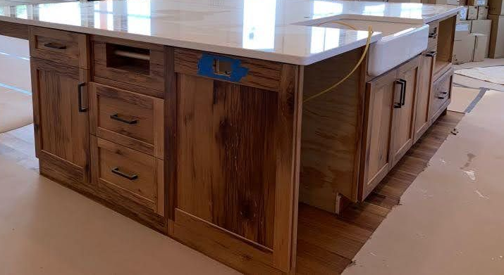 Close-up of frame-and-panel in woodwork.