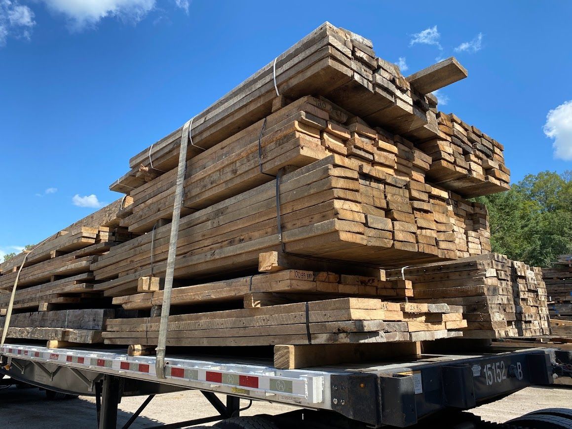 Strapped Dimensional Lumber Loaded on Flatbed for Delivery in Pennsylvania