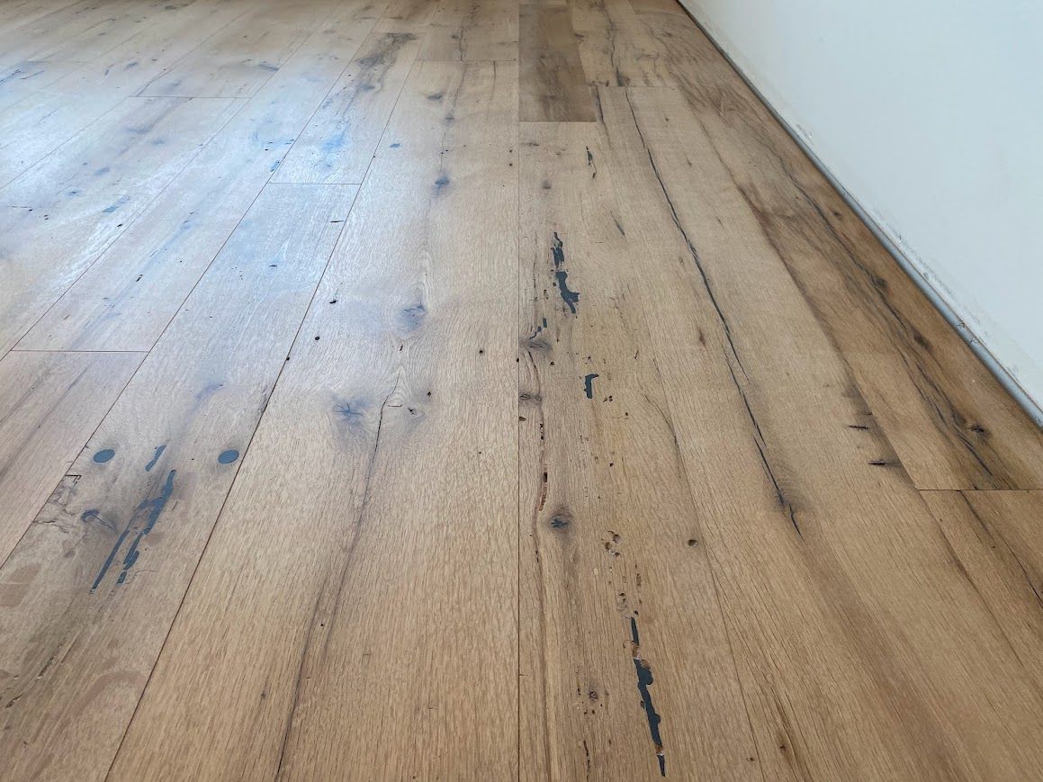 Stack of Reclaimed Wood Flooring with Natural Grain in Pennsylvania