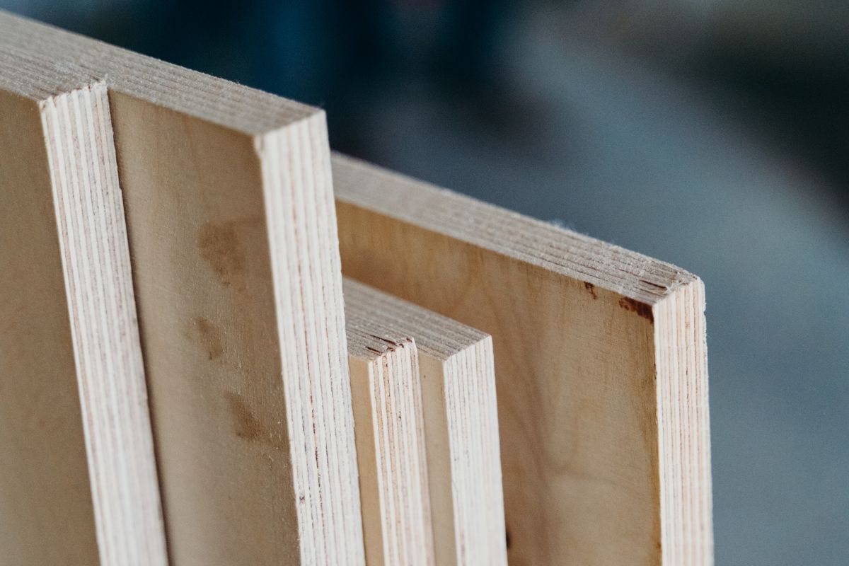 Stacked Baltic birch plywood sheets in Pennsylvania showcasing layered edges and durable quality.