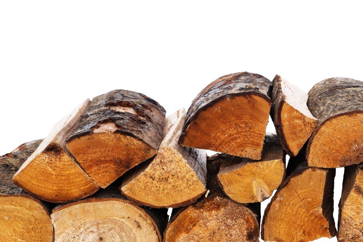 Stack of riftsawn wood logs with visible grain.