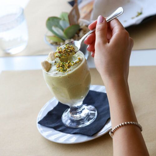 Dessert al gusto pistacchio