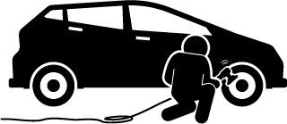 Auto einwachsen Icon