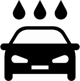 Auto mit Wassertropfen Icon