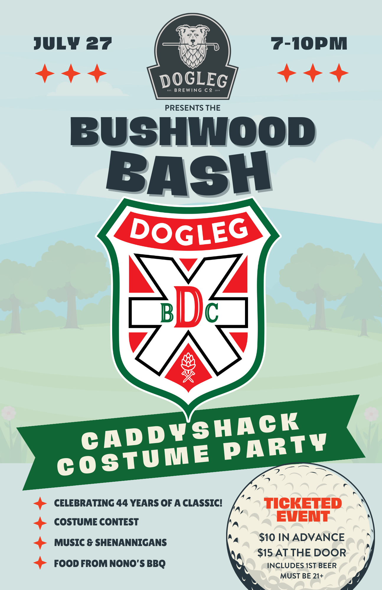 Our Events Bushwood Bash Returns Dogleg Brewing Co.
