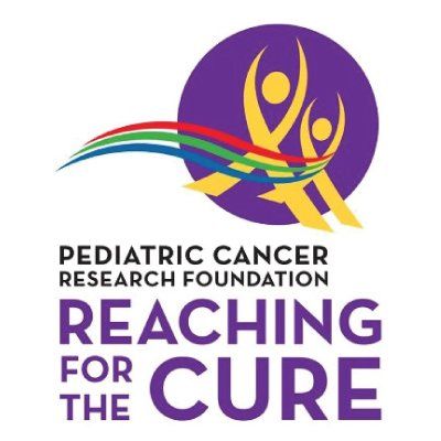 Pediatric Research Foundation logo with tag line saying Reaching For The Cure