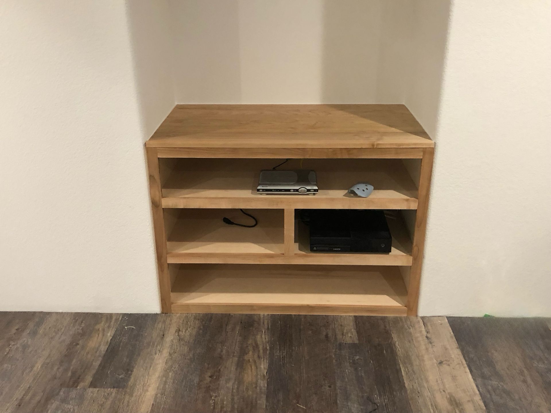 Slip in custom entertainment center