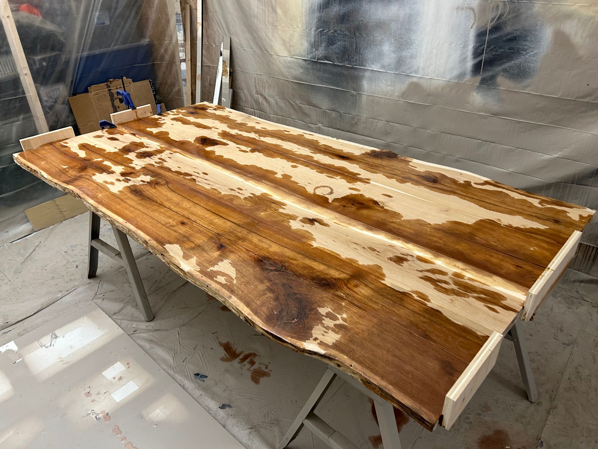 Hickory Live Edge Dining Table