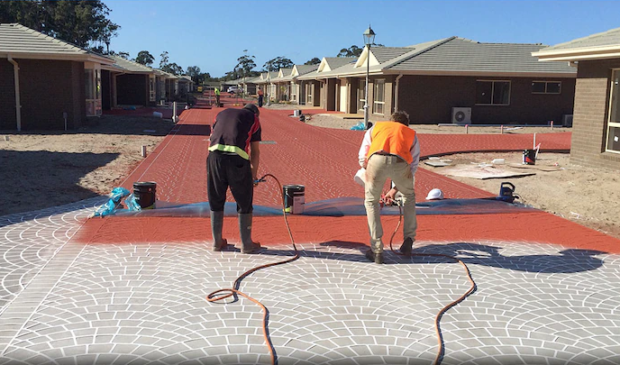 Stencil & Coloured Concrete — Batemans Bay, NSW — JSC Contracting Excavation